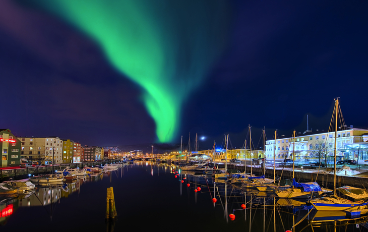 Nordlichter in Trondheim, Norwegen