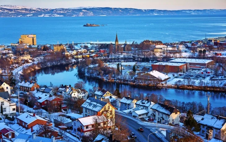 Winteransicht von Trondheim in Norwegen