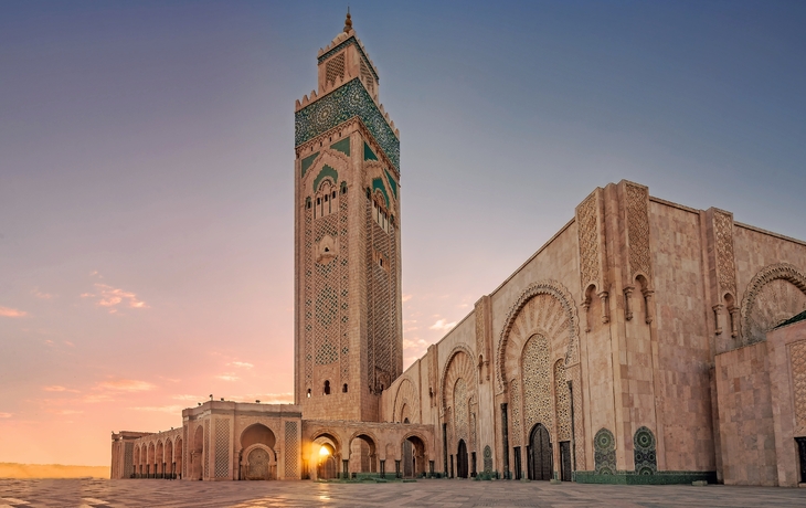 Minarett der Moschee Hassan II. in Casablanca, Marokko