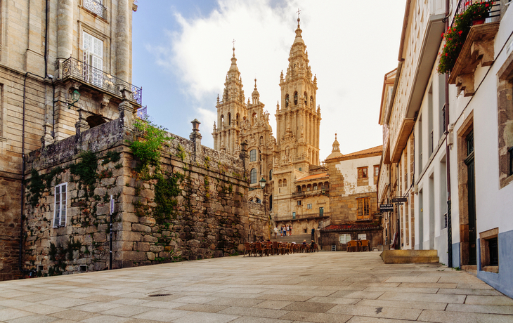Santiago de Compostela: Kathedrale bei Sonnenaufgang