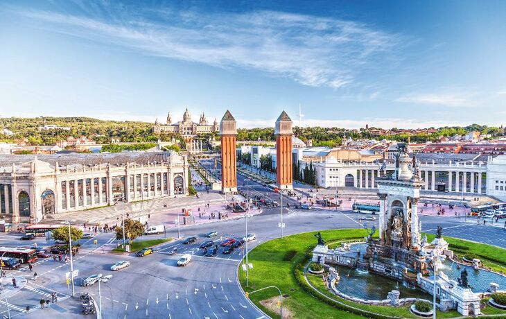 view of the center of Barcelona. Spain