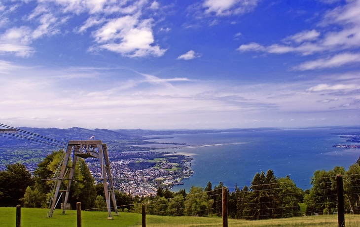 Blick auf den Bodensee und Bregenz