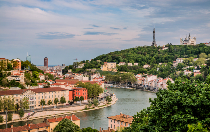 Panorama von Lyon vom Fort de Vaise aus gesehen