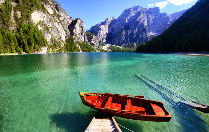 Pragser Wildsee in Südtirol, Italien