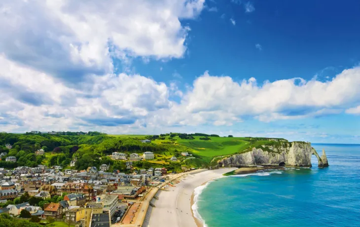 Klippen von Étretat in der Normandie, Frankreich