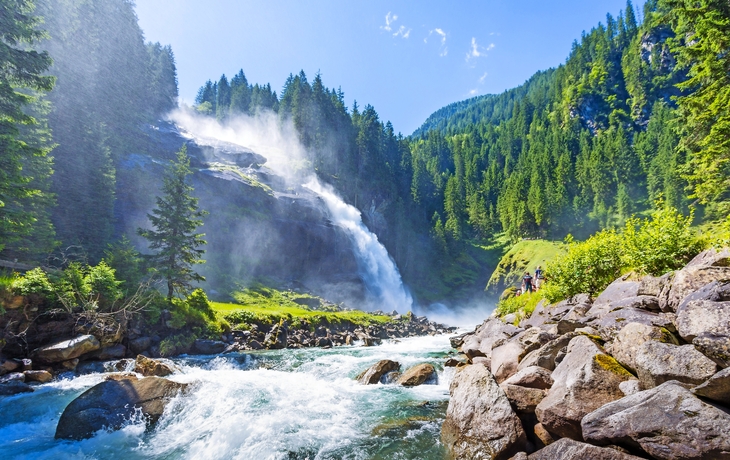 Die Krimmler Wasserfälle im Nationalpark Hohe Tauern, Salzburg