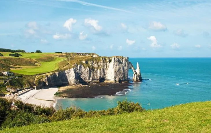 Klippen von Étretat in der Normandie, Frankreich