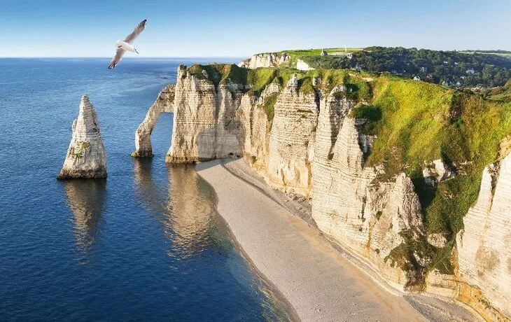 Klippen von Étretat in der Normandie, Frankreich