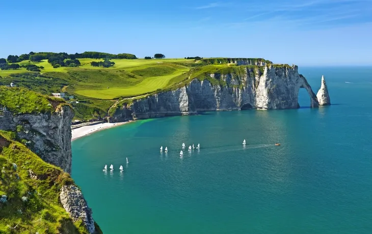 Klippen von Étretat in der Normandie, Frankreich