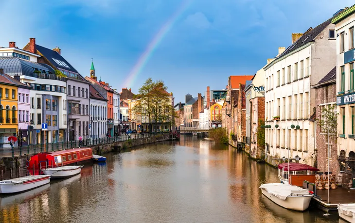 Altstadt der Hafenstadt Gent im Nordwesten Belgiens