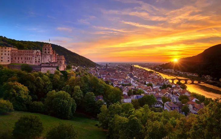 Sonnenuntergang in Heidelberg, Deutschland