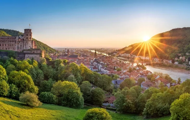 Sonnenuntergang in Heidelberg am Neckar