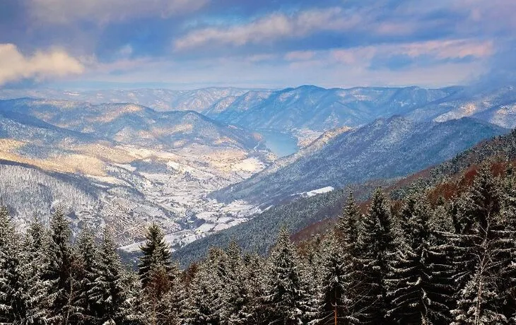 Winterblick ins Donautal der Wachau