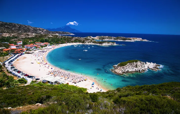 Strand Kalamitsi an der Ostküste von Sithonia