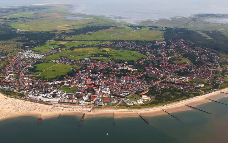 Blick über die ostfriesische Insel Borkum