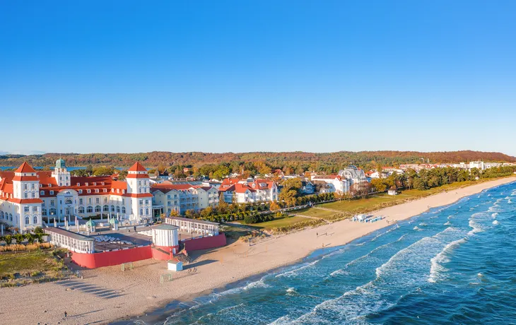 Blick über Binz mit dem ortsbildprägendem Kurhaus