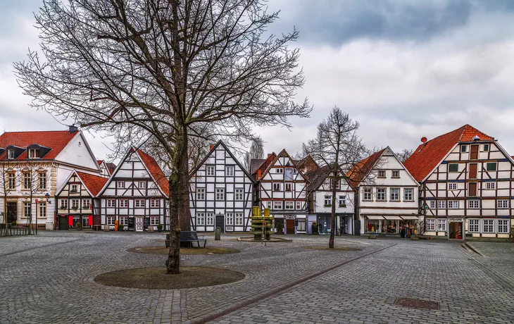 Marktplatz von Soest im Winter