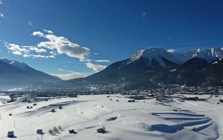 Winterpanorama in Tirol nahe Imst